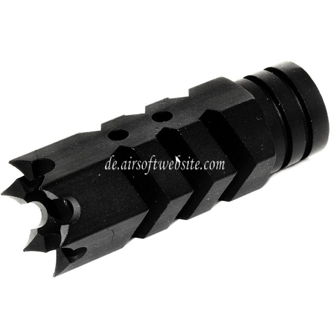 Airsoft Website 64mm Spiked Breacher Mündungsfeuerdämpfer Geeignet für -14mm CCW Gegen den Uhrzeigersinn Lauf Gewehre