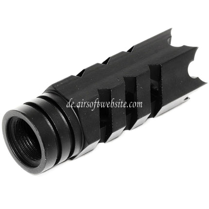 Airsoft Website 64mm Spiked Breacher Mündungsfeuerdämpfer Geeignet für -14mm CCW Gegen den Uhrzeigersinn Lauf Gewehre