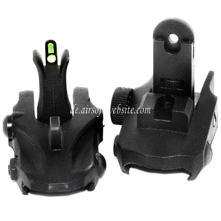 APS Athena Back Up Korn Kimme Set Geeignet für 20mm Standard Schiene