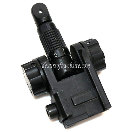 D-BOYS SCAR Typ Metall Hochklappen Kimme Geeignet für M4 M16 AR Serie Gewehre Airsoft