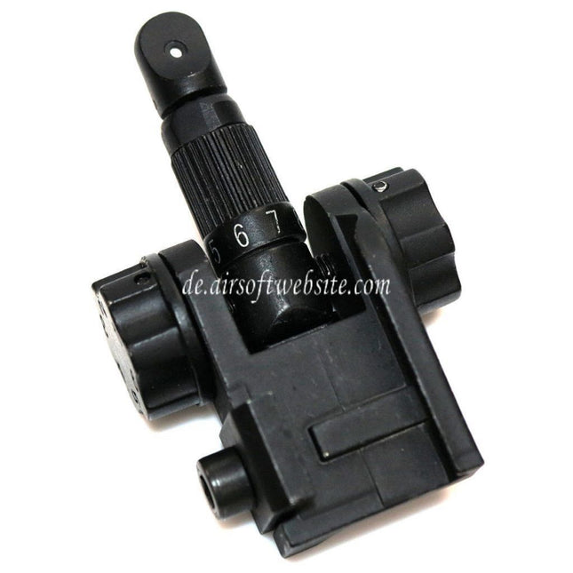 D-BOYS SCAR Typ Metall Hochklappen Kimme Geeignet für M4 M16 AR Serie Gewehre Airsoft