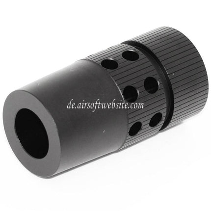 Airsoft Website große CQB Typ Metall Mündungsfeuerdämpfer Geeignet für -14mm CCW Gegen den Uhrzeigersinn Lauf Gewehre Schwarz