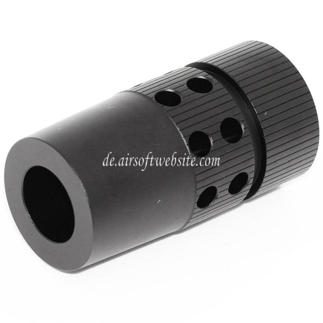 Airsoft Website große CQB Typ Metall Mündungsfeuerdämpfer Geeignet für -14mm CCW Gegen den Uhrzeigersinn Lauf Gewehre Schwarz
