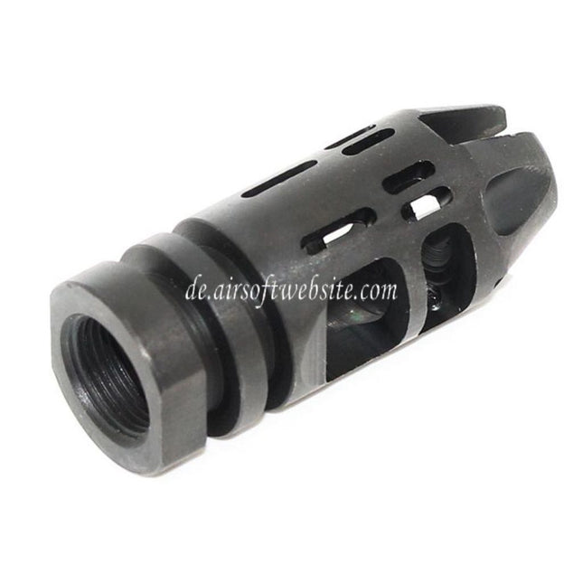 5KU EPSILON 556 Typ Metal Mündungsfeuerdämpfer Geeignet für -14mm CCW Gegen den Uhrzeigersinn Lauf Gewehre Airsoft Schwarz