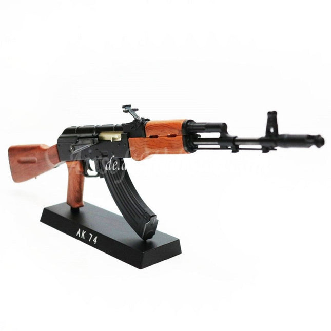 AIRSOFT WEBSITE 12 Zoll Nicht-Funktions-Spielfigur Dummy Modellbausatz 1:6 AK47 Scharfschützengewehr Schwarz/Braun