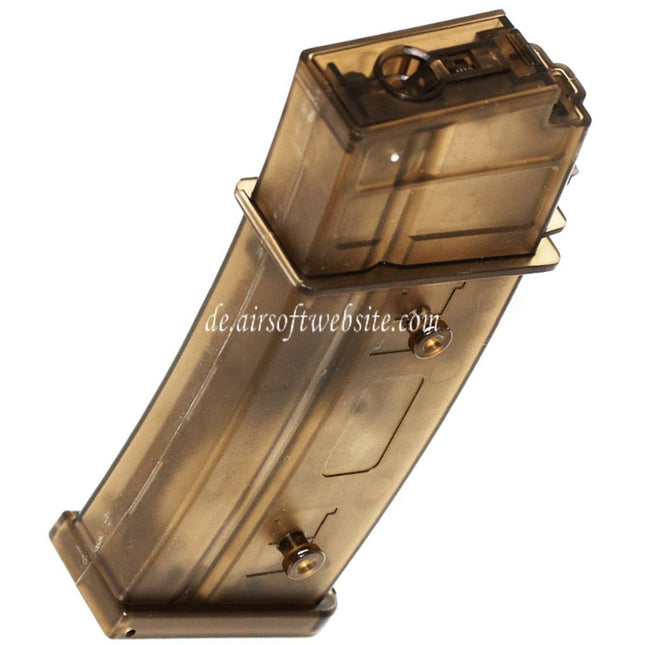 CYMA 420rd Flash Magazin Geeignet für G36 Serie AEG Gewehre Airsoft Durchscheinendes Braun
