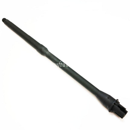 5KU 405mm 16 Zoll Aluminium Außenlauf Mid Length -14mm CCW Gegen den Uhrzeigersinn Geeignet für M4 M16 Serie AEG Gewehre Airsoft Schwarz