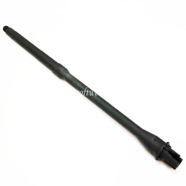 5KU 405mm 16 Zoll Aluminium Außenlauf Mid Length -14mm CCW Gegen den Uhrzeigersinn Geeignet für M4 M16 Serie AEG Gewehre Airsoft Schwarz