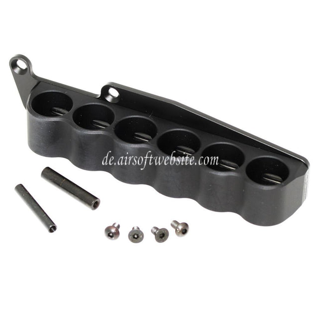 PPS CNC 6 Schrotpatronen Halter Geeignet für M870 Schrotflinte Airsoft Schwarz