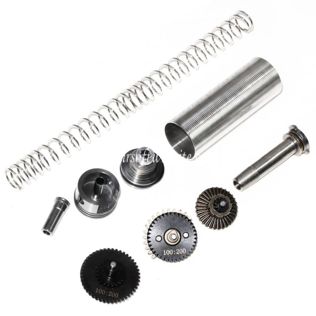 ARMY FORCE Geräuscharm hohes Drehmoment 100:200 Getriebe Tuning Set Geeignet für M4 M16 Serie AEG Gewehre Airsoft