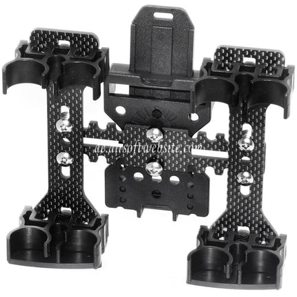 APS 2x Quad-Load Schrotpatronen Caddy System mit Gürtelschlaufe Geeignet für CAM870 Schrotflinte Schrotpatronen Schwarz