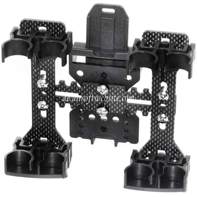 APS 2x Quad-Load Schrotpatronen Caddy System mit Gürtelschlaufe Geeignet für CAM870 Schrotflinte Schrotpatronen Schwarz