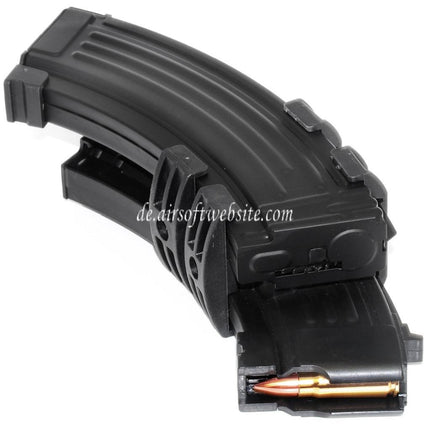 BATTLEAXE 1200rd Automatische Wicklung Elektrischer Dual Magazin mit 220V EU Stecker Geeignet für AK Serie AEG Gewehre Airsoft Schwarz