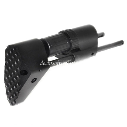 5KU PDW Einziehbarer Schaft Geeignet für Tokyo Marui M4 M16 Serie AEG Gewehre Airsoft Schwarz