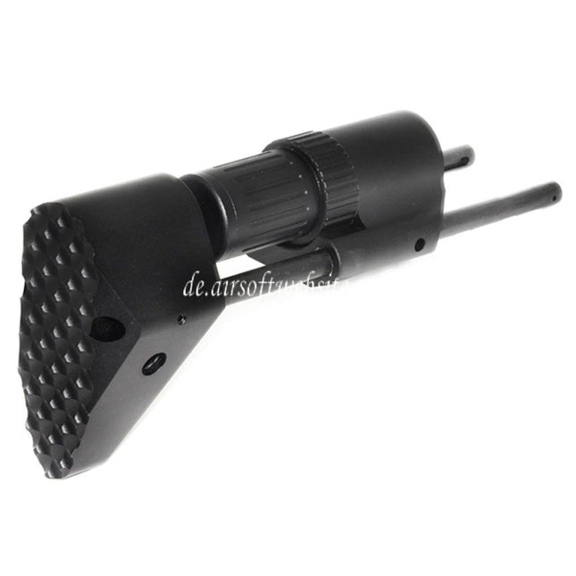 5KU PDW Einziehbarer Schaft Geeignet für Tokyo Marui M4 M16 Serie AEG Gewehre Airsoft Schwarz