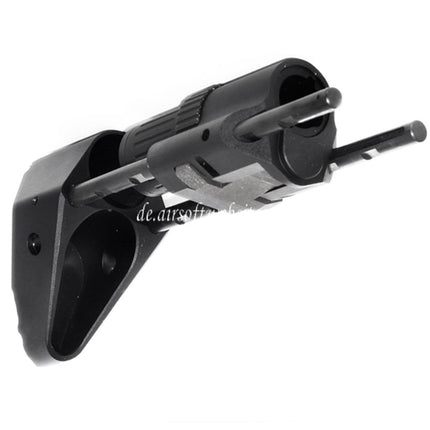 5KU PDW Einziehbarer Schaft Geeignet für Tokyo Marui M4 M16 Serie AEG Gewehre Airsoft Schwarz