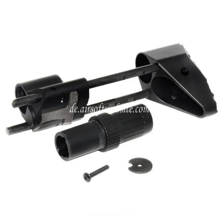 5KU PDW Einziehbarer Schaft Geeignet für Tokyo Marui M4 M16 Serie AEG Gewehre Airsoft Schwarz