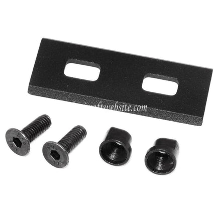 Airsoft Website Versetzte 20mm Schienenhalterung und 1/25mm Taschenlampenhalterung schwarz