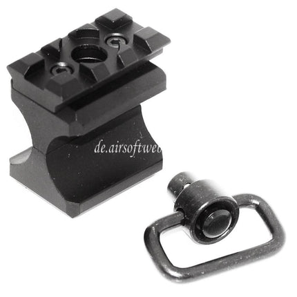 APS Taktische Picatinny-Schiene mit Riemenbügel Geeignet für CAM870 Schrotflinte Airsoft Schwarz