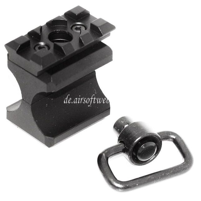 APS Taktische Picatinny-Schiene mit Riemenbügel Geeignet für CAM870 Schrotflinte Airsoft Schwarz