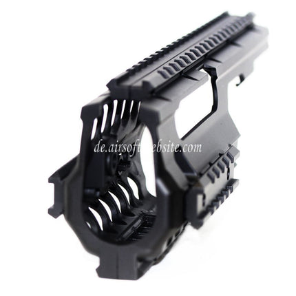 Airsoft Website Leichtgewicht 250mm Handschutz Schienen System Geeignet für Tokyo Marui MP5K / MP5K PDW Gewehre Schwarz