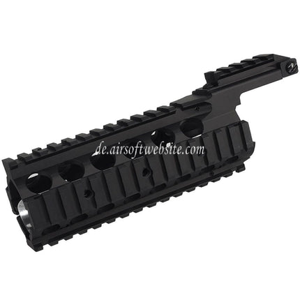 Airsoft Website 210mm Aluminum KAC Stil RAS II Handschutz Schienen System geeignet für M4 M16 Serie AEG Gewehre Schwarz