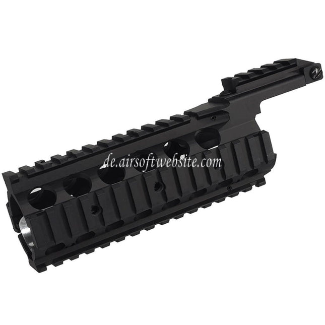 Airsoft Website 210mm Aluminum KAC Stil RAS II Handschutz Schienen System geeignet für M4 M16 Serie AEG Gewehre Schwarz