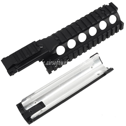 Airsoft Website 210mm Aluminum KAC Stil RAS II Handschutz Schienen System geeignet für M4 M16 Serie AEG Gewehre Schwarz
