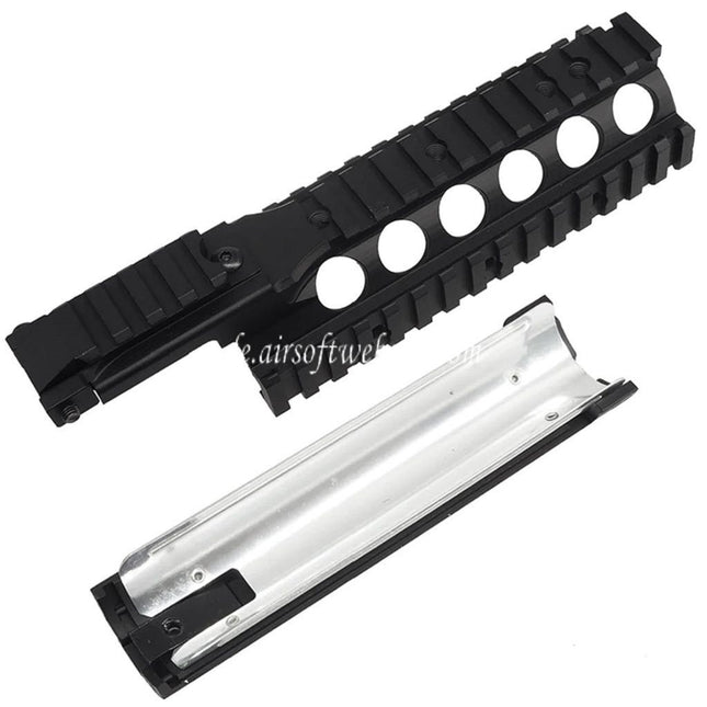 Airsoft Website 210mm Aluminum KAC Stil RAS II Handschutz Schienen System geeignet für M4 M16 Serie AEG Gewehre Schwarz