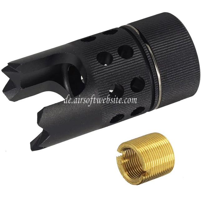 G&P M4 Rebar Cutter Stahl Feuerdämpfer -14mm CCW Gegen den Uhrzeigersinn / +14mm CW Im Uhrzeigersinn Schwarz