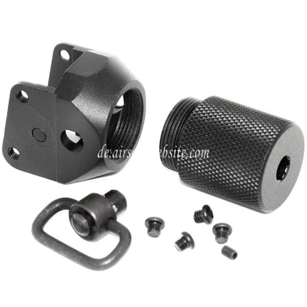 APS Schnellspanner Patriot Gewehrschaft Kit QD Adapter Geeignet für APS ASK Serie AK AEG Gewehre Airsoft Schwarz