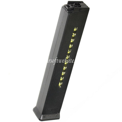 AIRSOFT WEBSITE 420rd Hi-Cap Magazin mit Dummy Display Geeignet für H&K Umarex UMP Serie AEG Gewehre Schwarz
