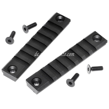 CYMA 2pcs 20mm Picatinny Schienenabschnittssatz Geeignet für Umarex MP7 Serie AEG GBB Gewehre Airsoft Schwarz