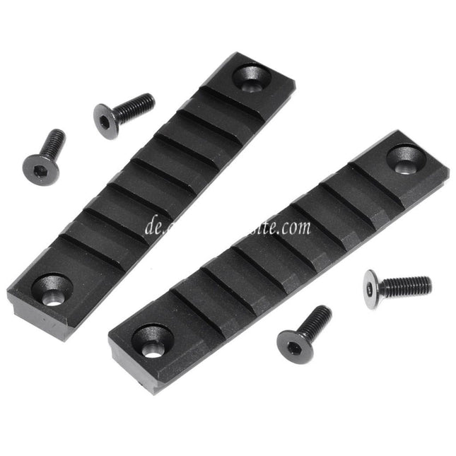 CYMA 2pcs 20mm Picatinny Schienenabschnittssatz Geeignet für Umarex MP7 Serie AEG GBB Gewehre Airsoft Schwarz