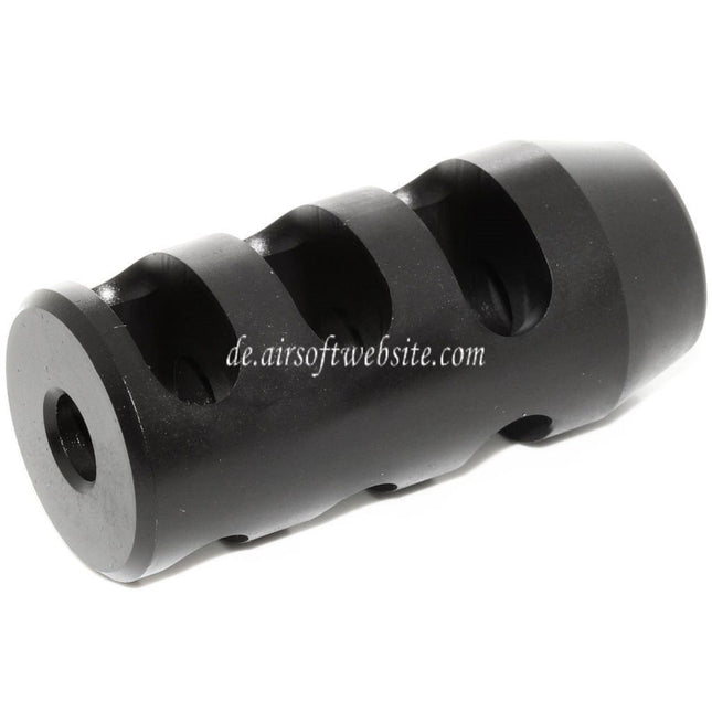 King Arms 68mm M700 Taktisch Round Mündungsfeuerdämpfer Geeignet für -14mm CCW Gegen den Uhrzeigersinn Lauf Gewehre Airsoft Schwarz