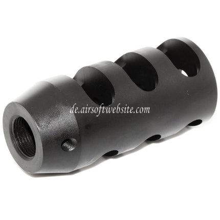 King Arms 68mm M700 Taktisch Round Mündungsfeuerdämpfer Geeignet für -14mm CCW Gegen den Uhrzeigersinn Lauf Gewehre Airsoft Schwarz
