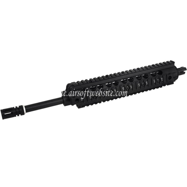E&C Aluminum SR15 RAS Handschutz Schienen System Vorderradsatz mit 16 Zoll Außenlaufrad geeignet für M4 M16 Serie AEG Gewehre Airsoft Schwarz