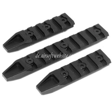 AIRSOFT WEBSITE 3pcs 115mm/75mm/75mm UXR4 Keymod Schienenset Schwarz