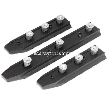AIRSOFT WEBSITE 3pcs 115mm/75mm/75mm UXR4 Keymod Schienenset Schwarz