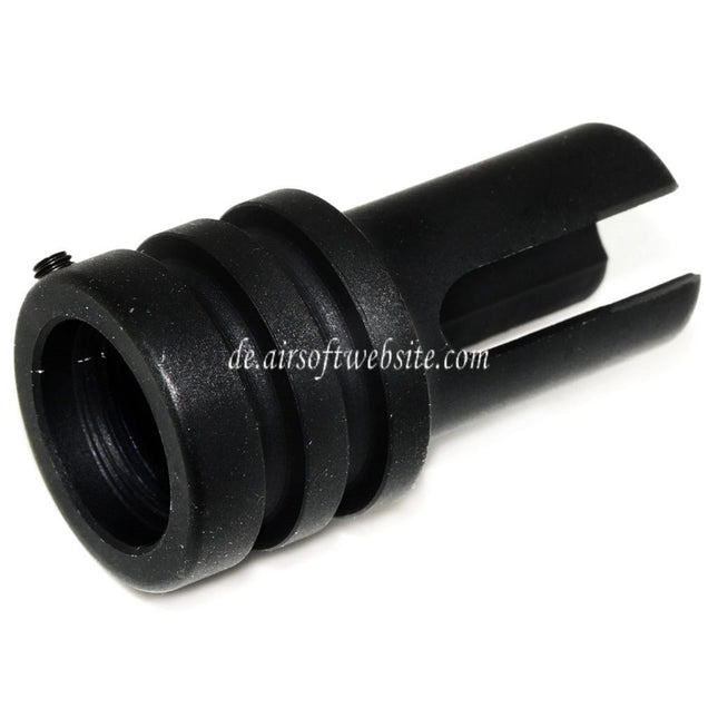 Airsoft Website 44mm AR15 601 Stil Mündungsfeuerdämpfer Geeignet für -14mm CCW Gegen den Uhrzeigersinn Lauf Gewehre Schwarz