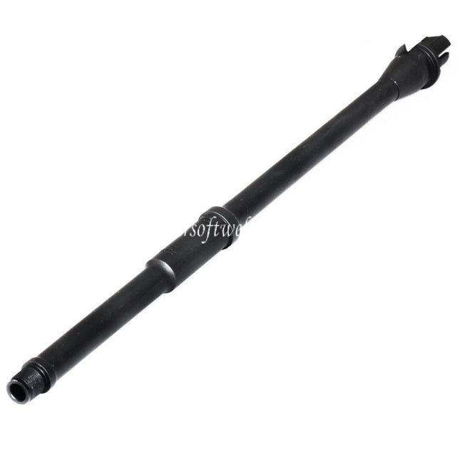 5KU 420mm 16 Zoll Aluminium Mid Length Außenlauf -14mm CCW Gegen den Uhrzeigersinn Geeignet für M4 M16 Serie AEG Gewehre Airsoft Schwarz