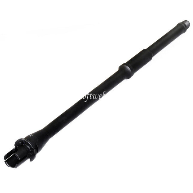 5KU 420mm 16 Zoll Aluminium Mid Length Außenlauf -14mm CCW Gegen den Uhrzeigersinn Geeignet für M4 M16 Serie AEG Gewehre Airsoft Schwarz