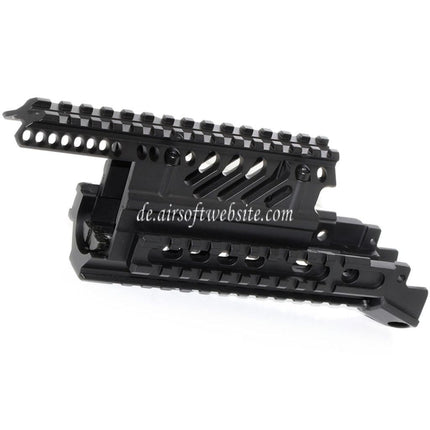 CYMA X47 Aluminum Obere Untere RIS RAS Handschutz Schienen System Geeignet für AK Serie AEG Gewehre Airsoft Schwarz
