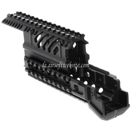 CYMA X47 Aluminum Obere Untere RIS RAS Handschutz Schienen System Geeignet für AK Serie AEG Gewehre Airsoft Schwarz