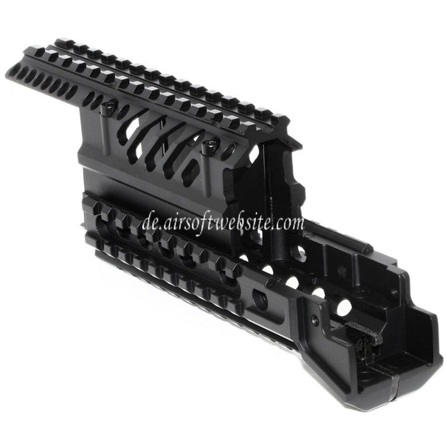 CYMA X47 Aluminum Obere Untere RIS RAS Handschutz Schienen System Geeignet für AK Serie AEG Gewehre Airsoft Schwarz