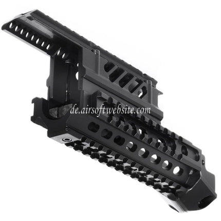 CYMA X47 Aluminum Obere Untere RIS RAS Handschutz Schienen System Geeignet für AK Serie AEG Gewehre Airsoft Schwarz