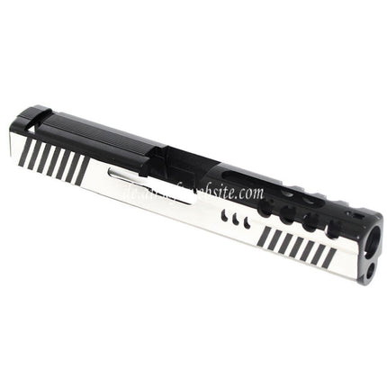 APS Aluminum DRAGONFLY D-MOD Schlitten Geeignet für APS A-CAP / Tokyo Marui G17 GBB Pistolen Airsoft Schwarz/Silver