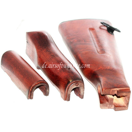 APS Handschutz und Schaftholz Kit Geeignet für APS Matrix D-Boys CYMA Golden Eagle JG Tokyo Marui AK74 Serie AEG Gewehre Airsoft