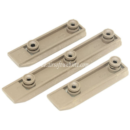 AIRSOFT WEBSITE 3pcs 67mm/67mm/102mm UXR4 Keymod Schienenset Tan