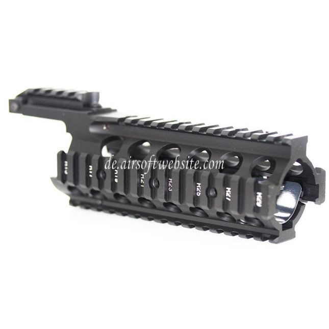 Airsoft Website 210mm CNC Aluminum RAS Keymod Handschutz Schienen System Geeignet für Tokyo Marui WA M4 M16 Serie Gewehre Schwarz